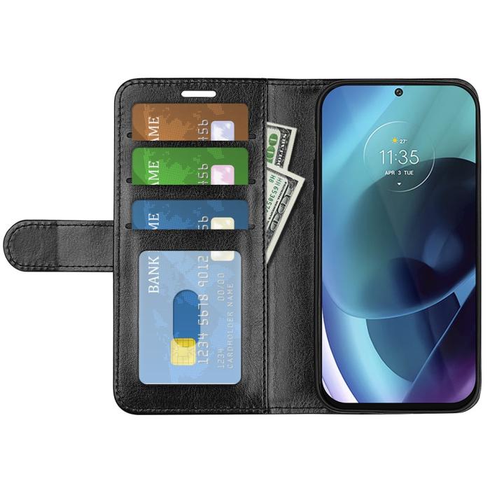Bild 5,  Motorola Moto G71 Fodral Crazy Horse Svart