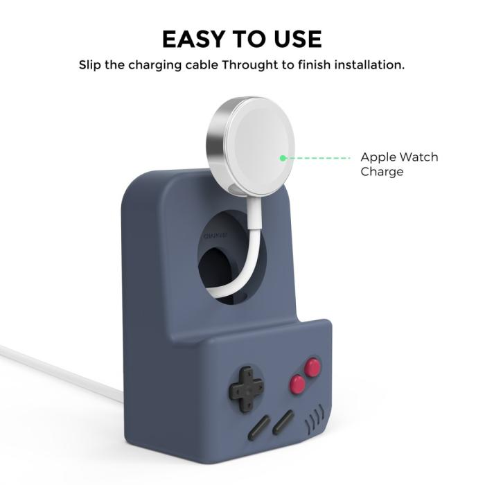 Bild 4, AHASTYLE AHASTYLE Apple Watch Laddningsställ Gamepad Silikon Blå