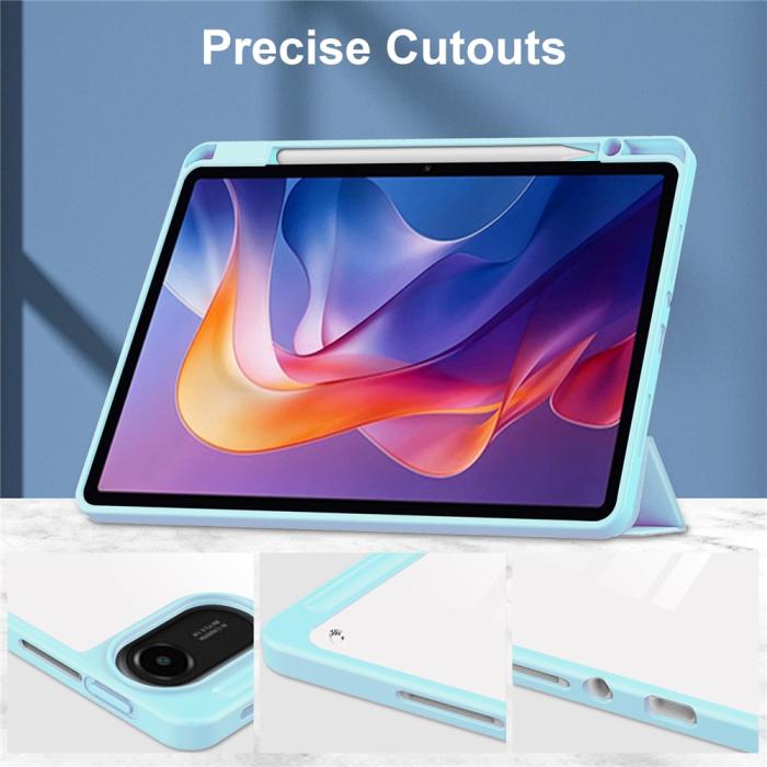 Bild 4,  Xiaomi Redmi Pad 2 Fodral Tri-Fold Hybrid Blå
