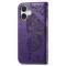  iPhone 16 Fodral Fjäril Tryck Mörk Lila