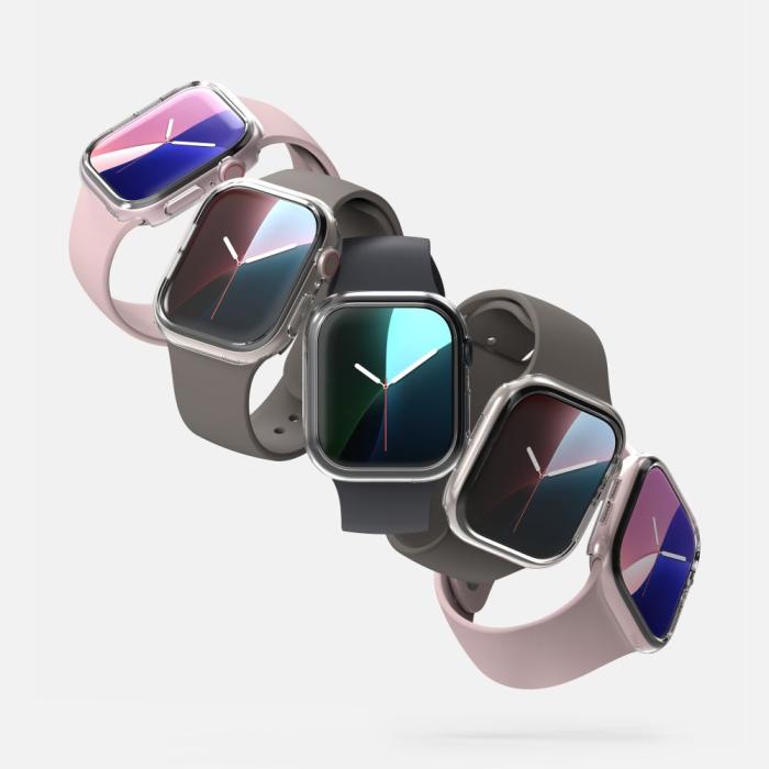 Bild 4, Ringke Ringke Apple Watch 10 46 mm 2-PACK Skal Slim Transparent/Svart