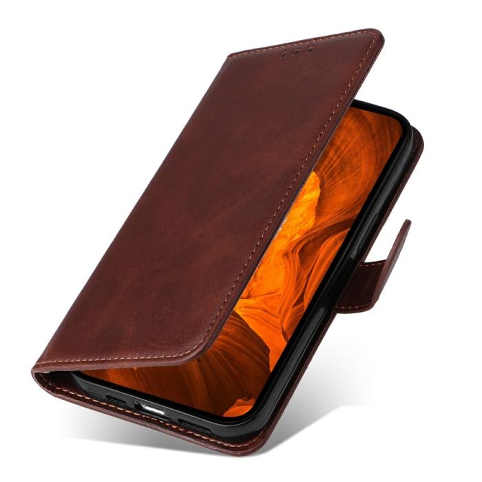 Bild 5,  Xiaomi Redmi Note 14 4G Fodral Läder Folio Brun