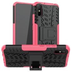  Xiaomi Redmi 9A - St&ouml;tt&aring;ligt Skal med St&ouml;d - Rosa