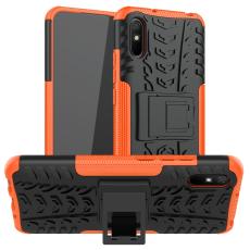  Xiaomi Redmi 9A - St&ouml;tt&aring;ligt Skal med St&ouml;d - Orange