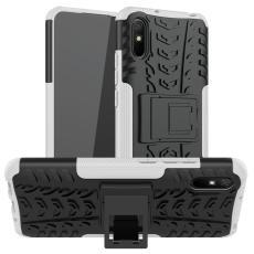  Xiaomi Redmi 9A - St&ouml;tt&aring;ligt Skal med St&ouml;d - Vit