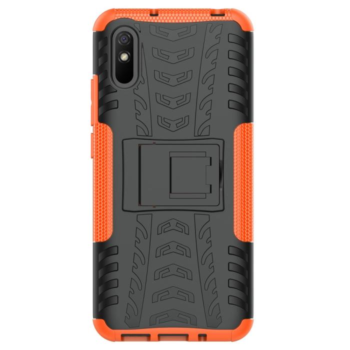Bild 4,  Xiaomi Redmi 9A - Stöttåligt Skal med Stöd - Orange