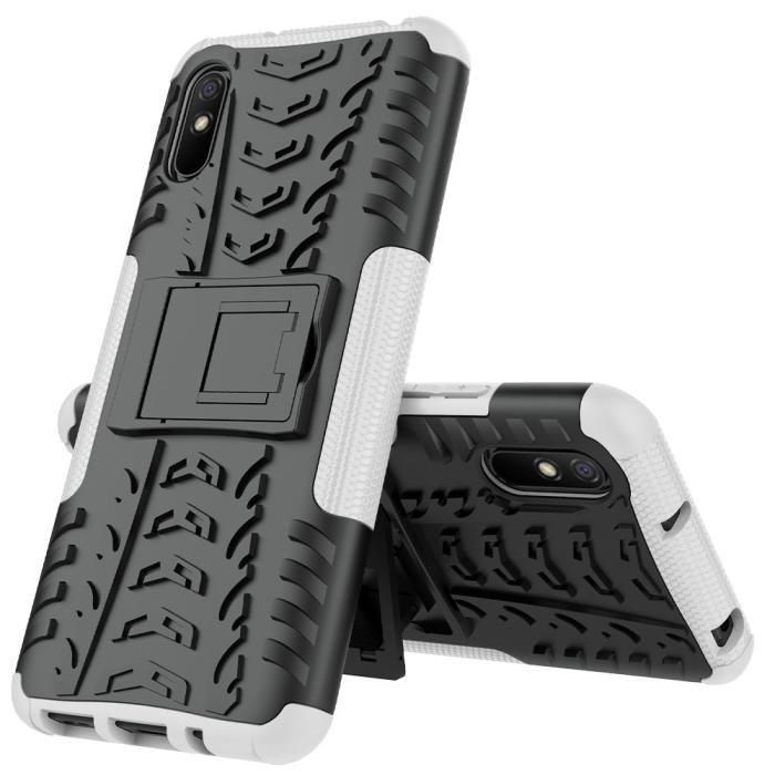 Bild 3,  Xiaomi Redmi 9A - Stöttåligt Skal med Stöd - Vit
