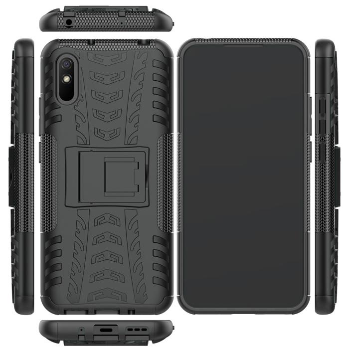Bild 2,  Xiaomi Redmi 9A - Stöttåligt Skal med Stöd - Lila