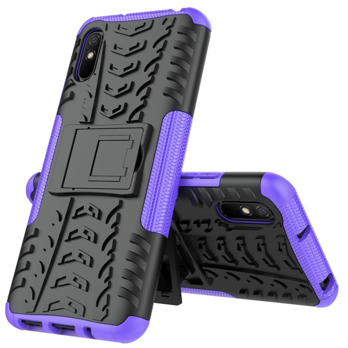 Bild 4,  Xiaomi Redmi 9A - Stöttåligt Skal med Stöd - Lila