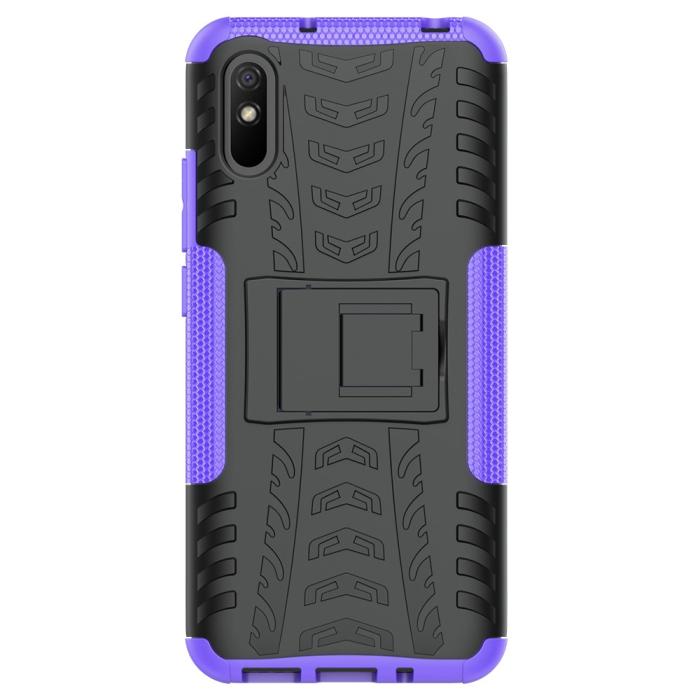 Bild 5,  Xiaomi Redmi 9A - Stöttåligt Skal med Stöd - Lila