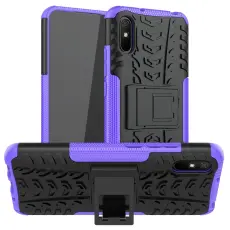  Xiaomi Redmi 9A - St&ouml;tt&aring;ligt Skal med St&ouml;d - Lila