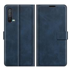  OnePlus Nord CE 5G - Solid L&auml;der Fodral - Bl&aring;