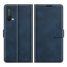  OnePlus Nord CE 5G - Solid L&auml;der Fodral - Bl&aring;