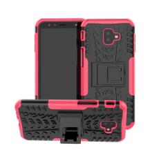  Samsung Galaxy J6 Plus - St&ouml;tt&aring;liga skalet med st&ouml;d - Rosa