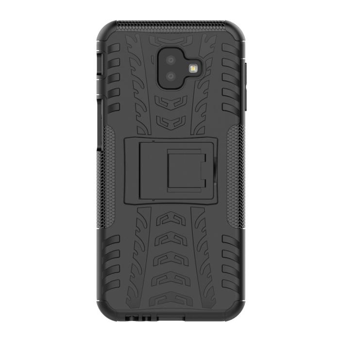 Bild 3,  Samsung Galaxy J6 Plus - Stöttåliga skalet med stöd - Svart