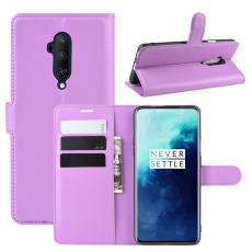  OnePlus 7T Pro - Litchi Pl&aring;nboksfodral - Lila