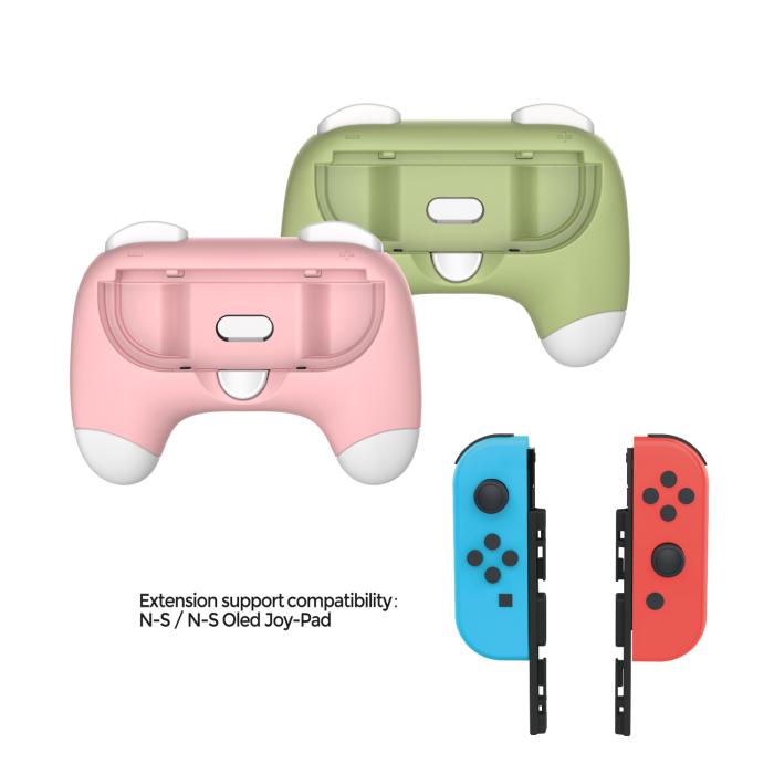Bild 3, DOBE DOBE Nintendo Switch 2 st Joy-Con Grepp Rosa / Grön