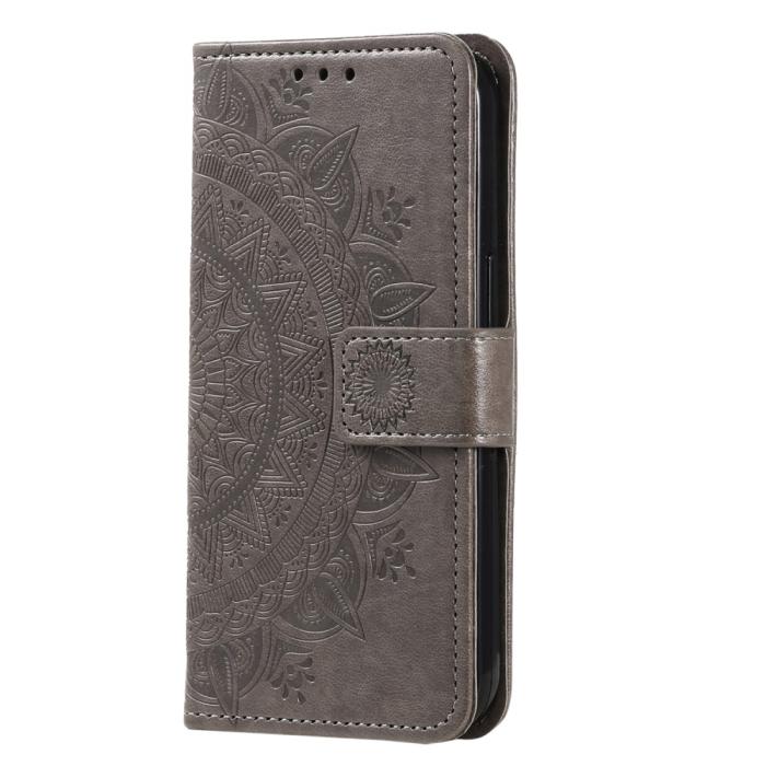 Bild 5,  Motorola Edge 40 Pro 5G Fodral Mandala Läder Grå