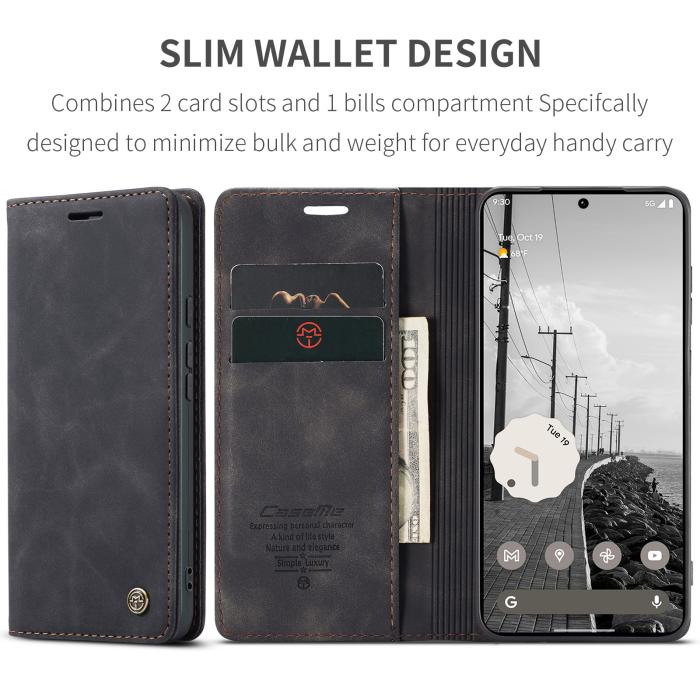Bild 2, CASEME CASEME Google Pixel 11 Pro XL Fodral RFID Läder Svart