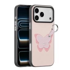 DUX DUCIS DUX DUCIS iPhone 18 Pro/17 Pro Skal PU-L&auml;der Fj&auml;ril Ljusrosa