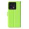  Xiaomi 14T Fodral Litchi Läder Grön