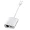  USB-C Till RJ45 / USB-C PD Adapter Vit