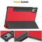  Lenovo Idea Tab Pro Fodral Tri-Fold Läder Röd