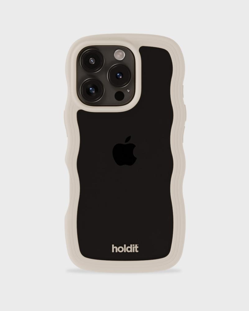 holdit holdit iPhone 16 Pro Skal Wavy Light Beige/Transparent