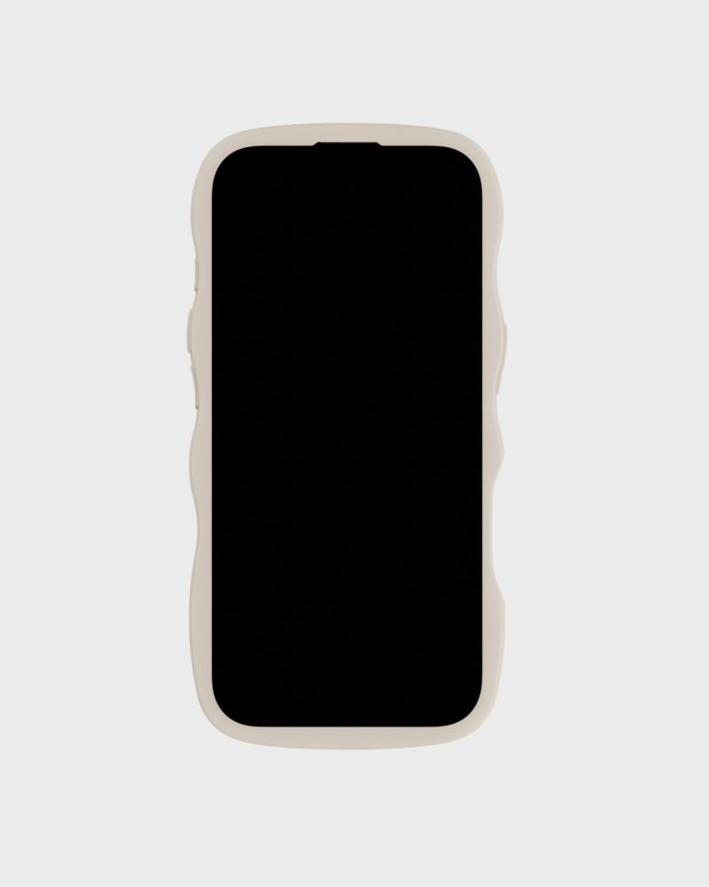 holdit holdit iPhone 16 Pro Skal Wavy Light Beige/Transparent