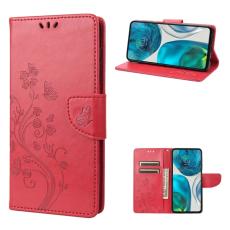  Motorola Moto G52/G82 Fodral Blommigt Tryck R&ouml;d