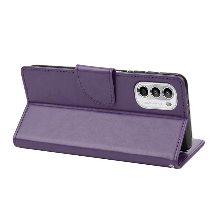 Bild 6,  Motorola Moto G52/G82 Fodral Blommigt Tryck Mörk Lila