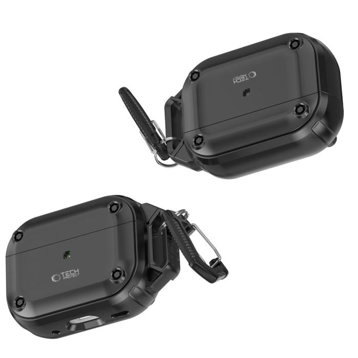 Bild 6, Tech-Protect Tech-Protect AirPods Pro 2/1 Skal Rough Hook Svart