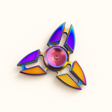  Fidget Spinner Spiky Trio - Oil Fade