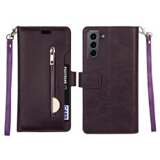  Samsung Galaxy S22 Plus Fodral Multifunktionell L&auml;der Lila