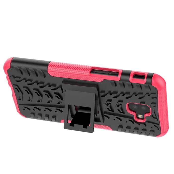 Bild 5,  Samsung Galaxy J6 Plus - Stöttåliga skalet med stöd - Rosa