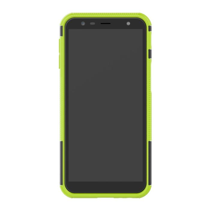 Bild 4,  Samsung Galaxy J6 Plus - Stöttåliga skalet med stöd - Grön