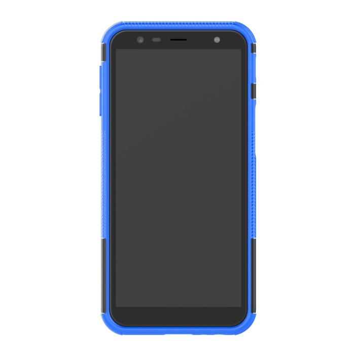 Bild 5,  Samsung Galaxy J6 Plus - Stöttåliga skalet med stöd - Blå