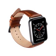 Buffalo Buffalo Apple Watch 42/44/45/49 mm Armband &Auml;kta L&auml;der Brun