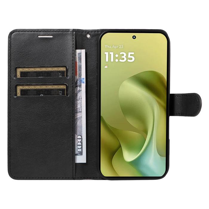 Bild 2,  Motorola Moto G86 Power / G86 5G Fodral Läder Svart
