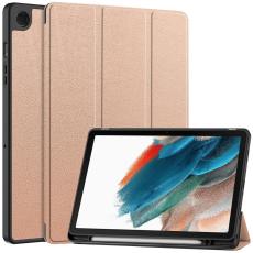  Samsung Galaxy Tab A9 Plus Fodral Tri-Fold Pennh&aring;llare Ros&eacute;guld