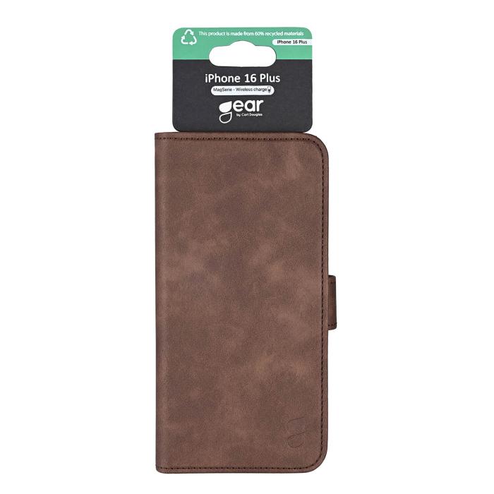 Bild 5, Gear Gear iPhone 16 Plus Fodral MagSeries Läder Brun