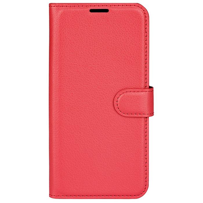 Bild 5,  Samsung Galaxy S23 FE Fodral Litchi Textur Röd