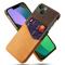  iPhone 15 Skal Med Kortfack Orange