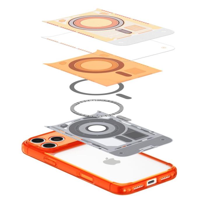 Bild 6, Spigen Spigen iPhone 18 Pro / 17 Pro Skal MagSafe C-One Tangerine
