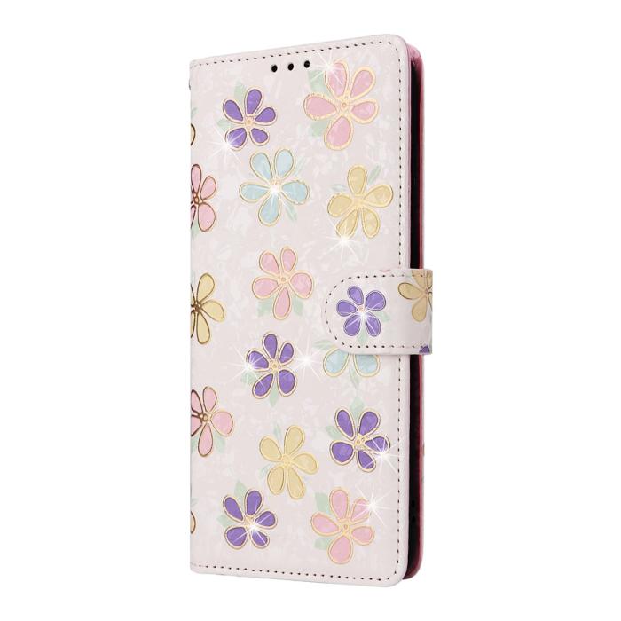 Bild 6,  Samsung Galaxy A07 Fodral RFID Läder Färgglada Blommor