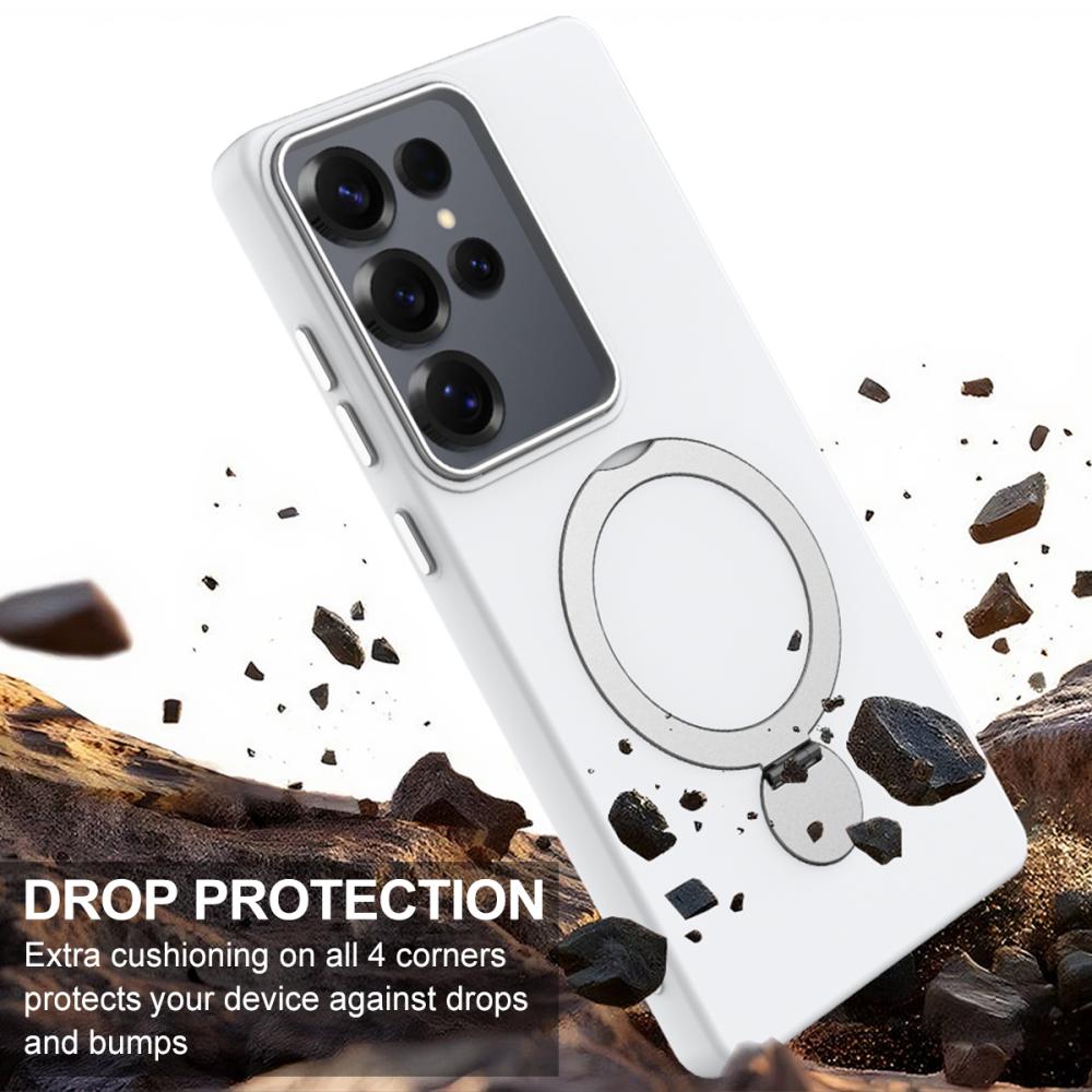  Samsung Galaxy S25 Ultra Skal MagSafe Kickstand Hybrid Vit
