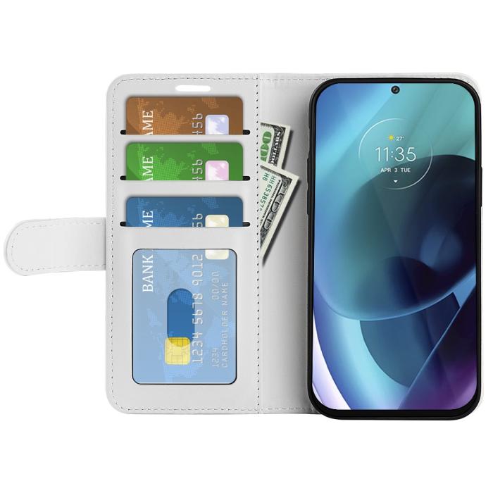 Bild 5,  Motorola Moto G71 Fodral Crazy Horse Vit