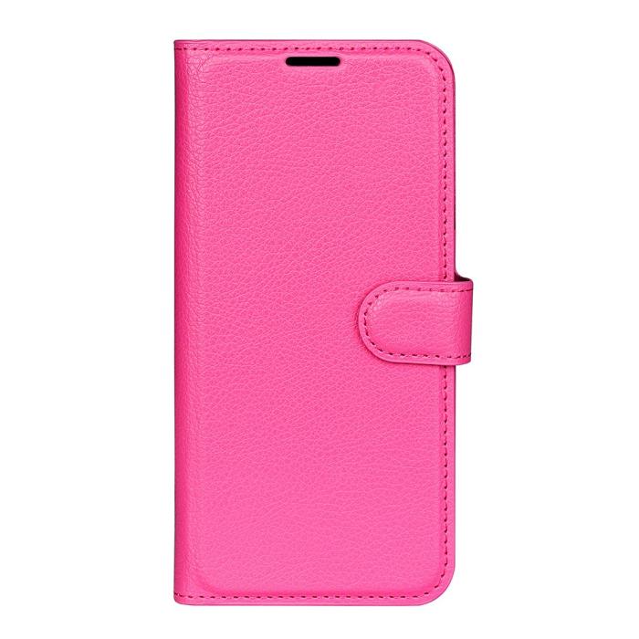Bild 5,  Xiaomi 14T Fodral Litchi Läder Rosa
