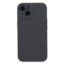  iPhone 15 Plus Skal Liquid Silikon M&ouml;rk Gr&aring;