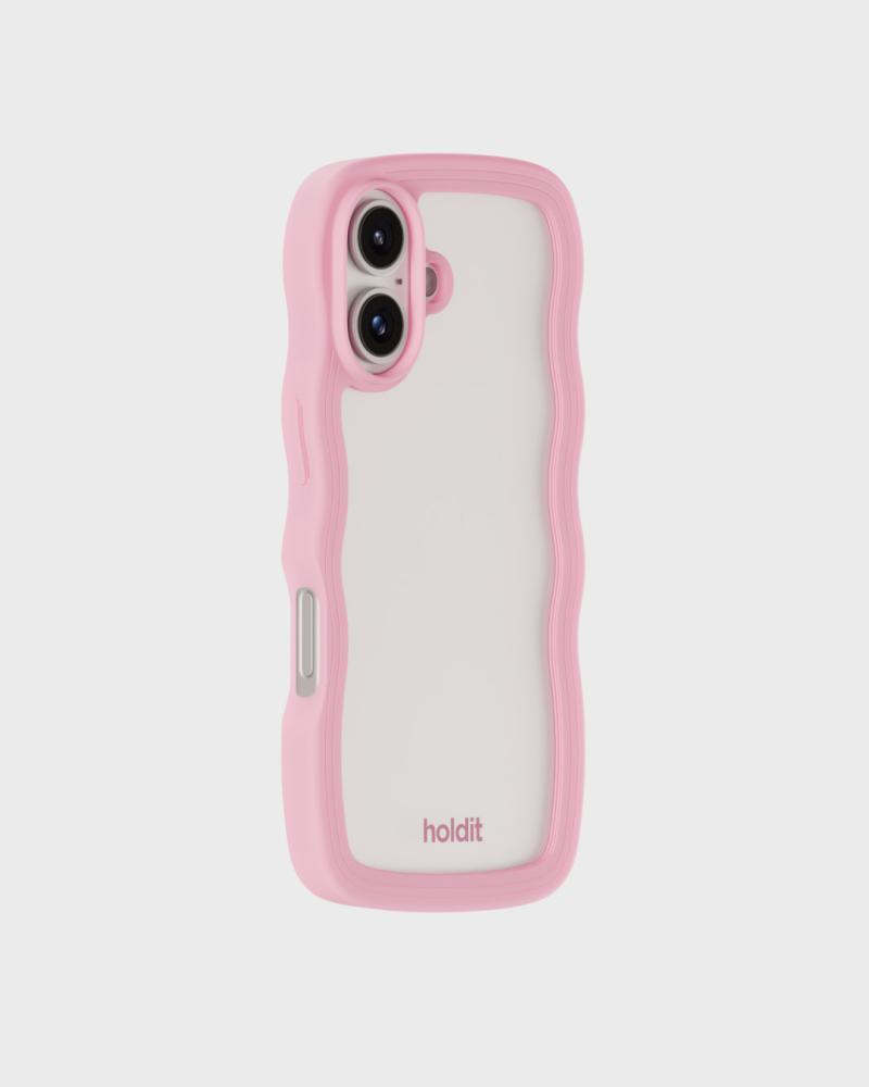 holdit holdit iPhone 16 Skal Wavy Pink/Transparent